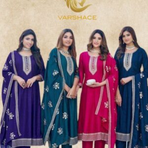Vichitra silk readymade suit