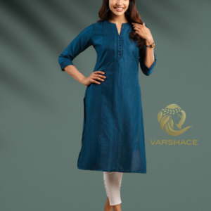 Comfort Fit Chanderi Silk Kurta - Image 3