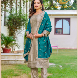 Vichitra silk readymade salwar suit - Image 4
