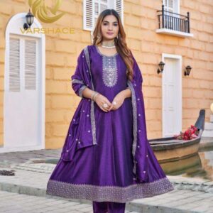 Vichitra silk readymade salwar suit (Warina) - Image 4