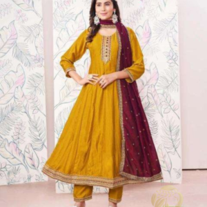 Elegant Vichitra Silk Salwar Set – Premium Designer Ethnic Wear - Image 5