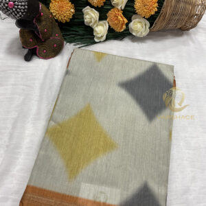Tusser silk saree (Geometric Pattern) - Image 5