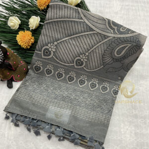 Tissue chex Saree - Image 6