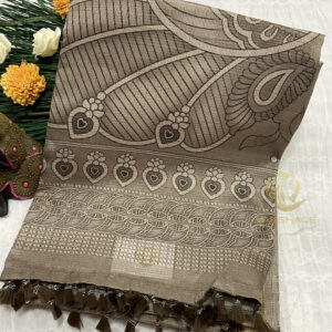 Tissue chex Saree - Image 4