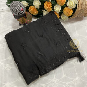 Jhalak fancy saree pure black