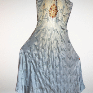 Varshace Floor Length Crepe Silk Frock with Dupatta