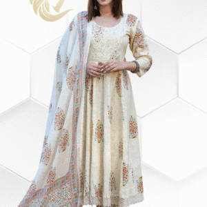 Salwar Set Classy Cream Fantasy Anarkali