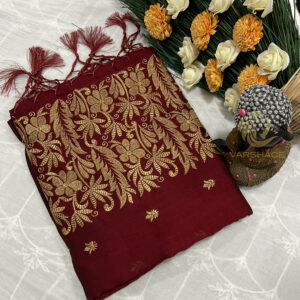 Vichitra modern designer saree