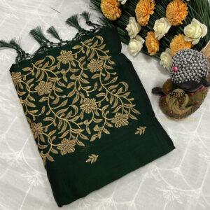 Vichitra modern designer saree - Image 3