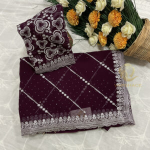 Black Berry designer saree - Image 4