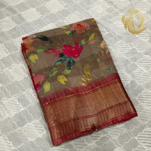 Fancy cotton saree with contrast border Suhani - Image 12