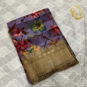 Fancy cotton saree with contrast border Suhani - Image 11