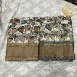 Fancy cotton saree with contrast border Suhani - Image 5
