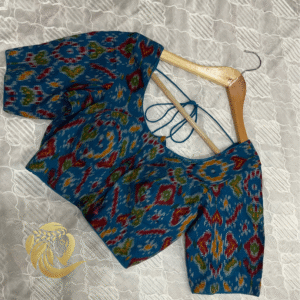 Varshace Padded Ikkat Readymade Brocade Blouse - Image 10