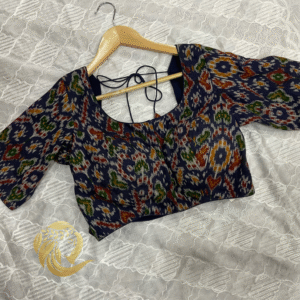 Varshace Padded Ikkat Cotton Readymade Blouse - Image 4