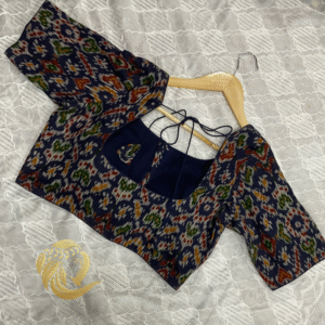 Varshace Padded Ikkat Cotton Readymade Blouse - Image 3
