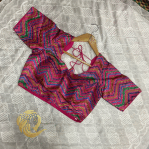 Varshace Padded Ikkat Readymade Brocade Blouse - Image 8