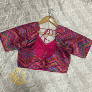 Varshace Padded Ikkat Readymade Brocade Blouse - Image 7