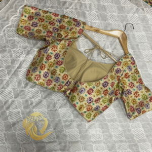 Varshace Padded Ikkat Readymade Brocade Blouse - Image 4