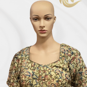Varshace Kalamkari Sweetheart Neck Readymade Padded blouse Blouse