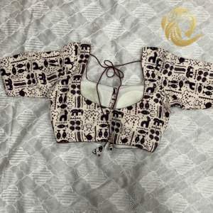 Varshace  Padded Jaipur Print Cotton Readymade Blouse - Image 3