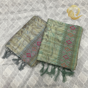 Varshace Tussar Silk Phulkari Embroidered Saree