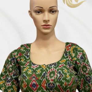 Varshace Padded Ikkat Cotton Readymade Blouse