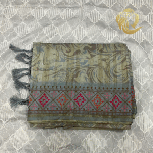Varshace Tussar Silk Phulkari Embroidered Saree - Image 3