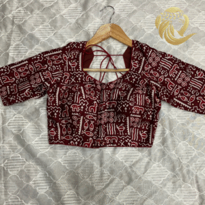 Varshace  Padded Jaipur Print Cotton Readymade Blouse - Image 6