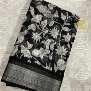 Linen Cotton Saree - Image 5