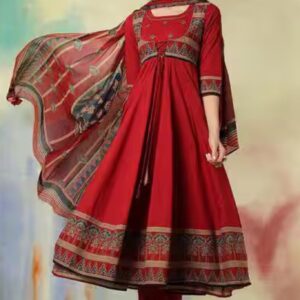 KIMAYRA Cotton Calf Length Printed Kurta Set - Image 6